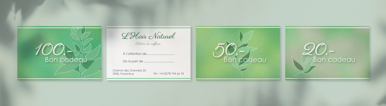 Cartes cadeaux - L'Hair Naturel